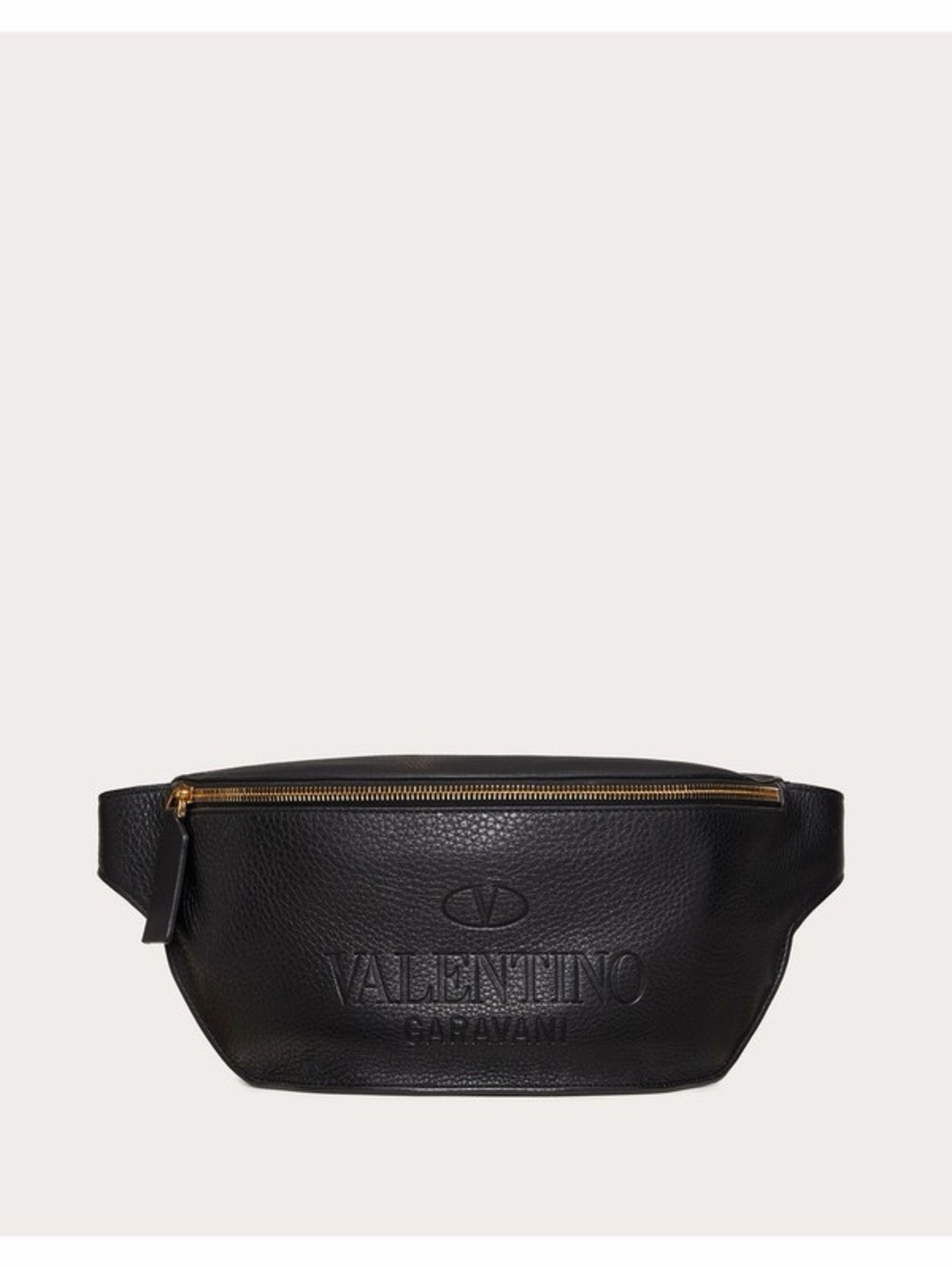 Authentic Valentino Garavani Black Leather Belt Bag | Unisex Men Women